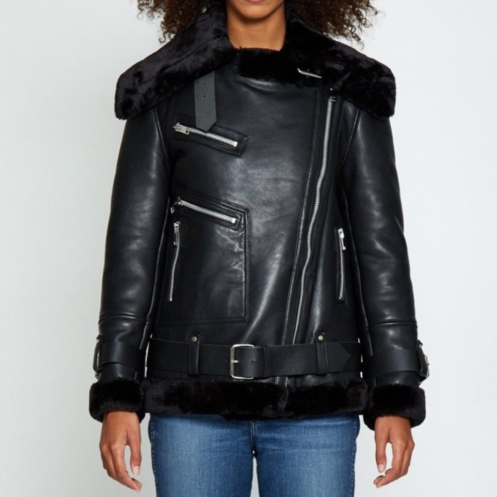Walter Baker - Celine - Leather Motorcycle Jacket (black)